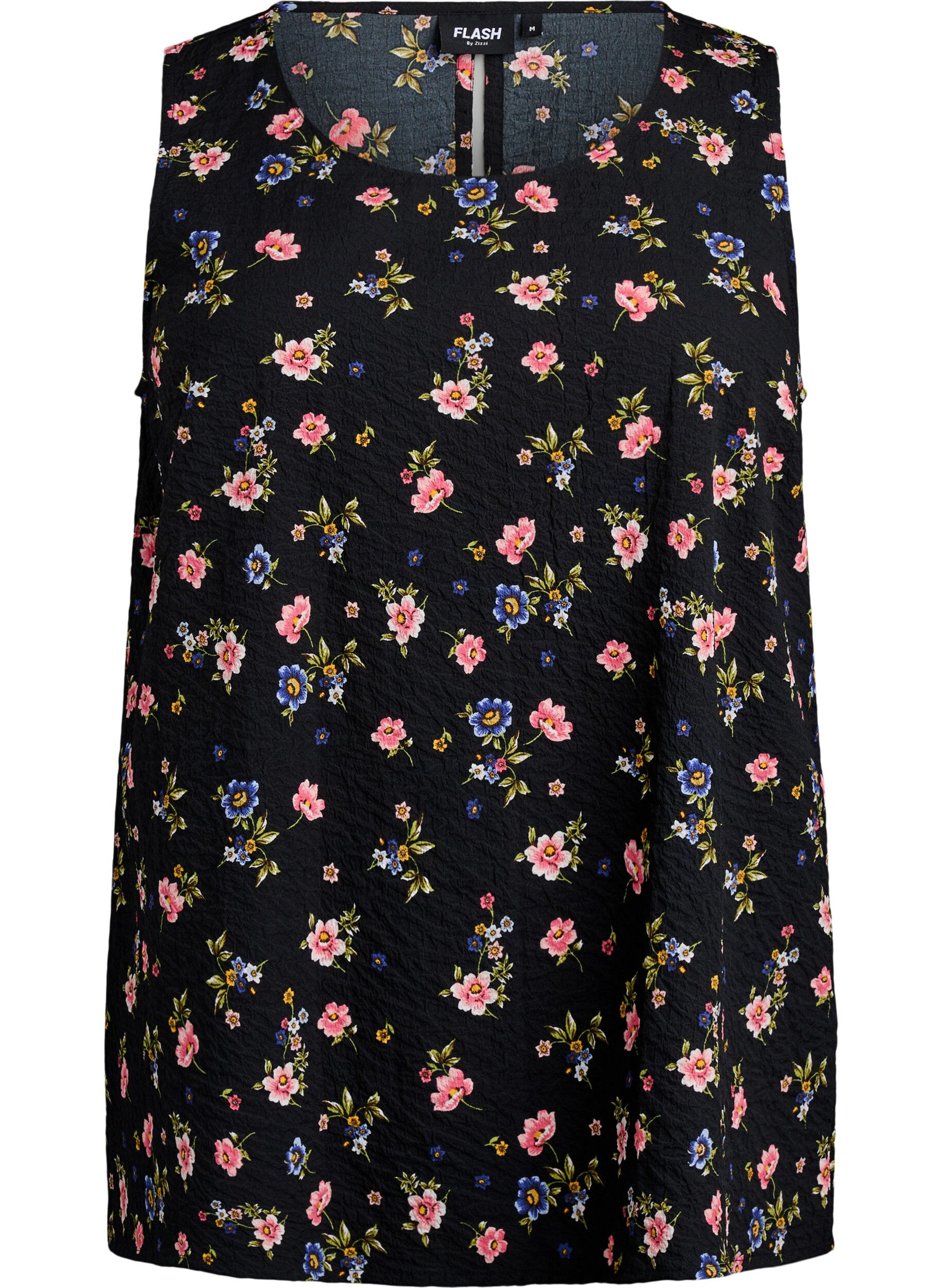 Zizzi FLASH - Haut sans manches et textur&eacute;, Noir, Packshot image number 0