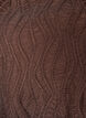Chemisier avec texture et manches 3/4, Marron, Packshot image number 2