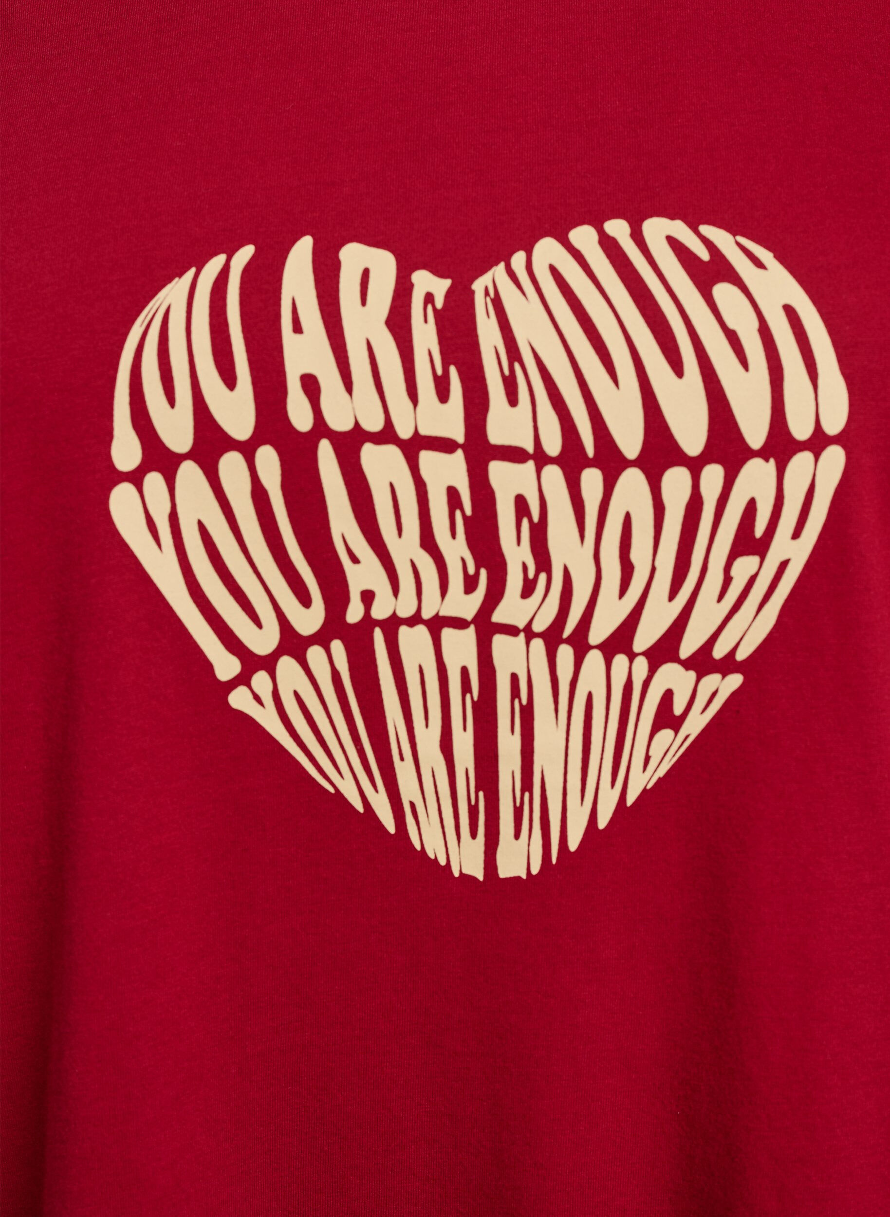 Zizzi T-shirt imprim&eacute;, Rouge, Packshot image number 2