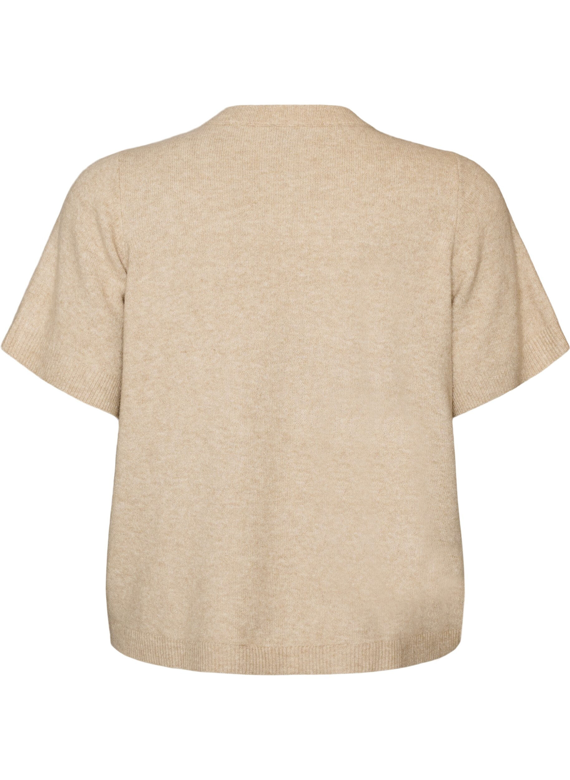 ZizziCardigan en maille avec manches courtes, Beige, Packshot image number 1