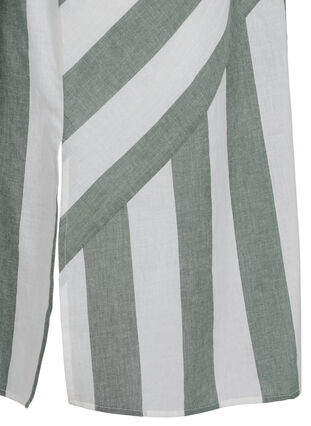 Robe chemise en coton à manches courtes avec rayures, Thyme Stripe, Packshot image number 3