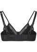 Soutien-gorge couvrant avec dentelle et maille, Black, Packshot image number 1