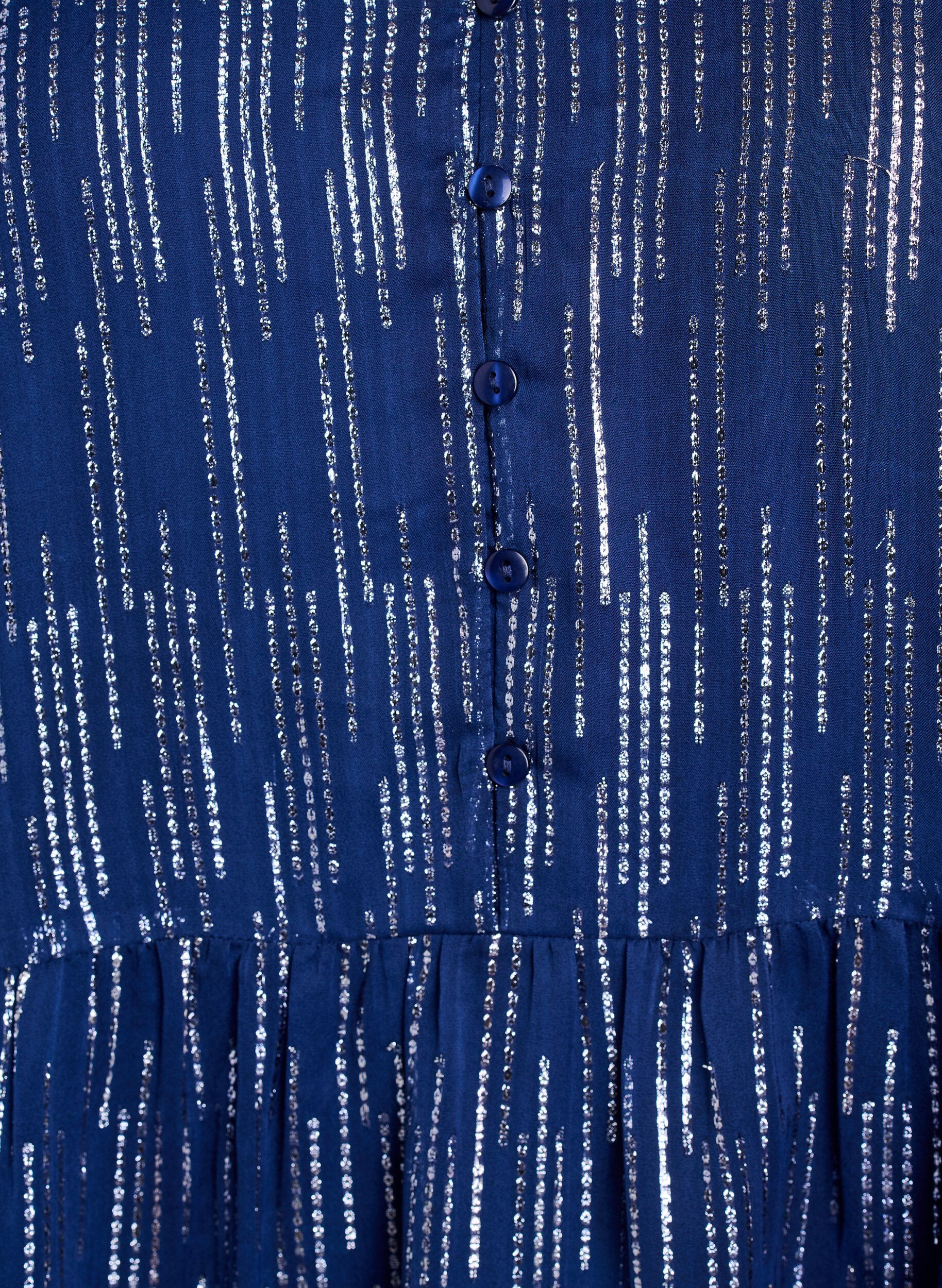 Zizzi Robe de f&ecirc;te courte &agrave; motif paillet&eacute;, Bleu, Packshot image number 2