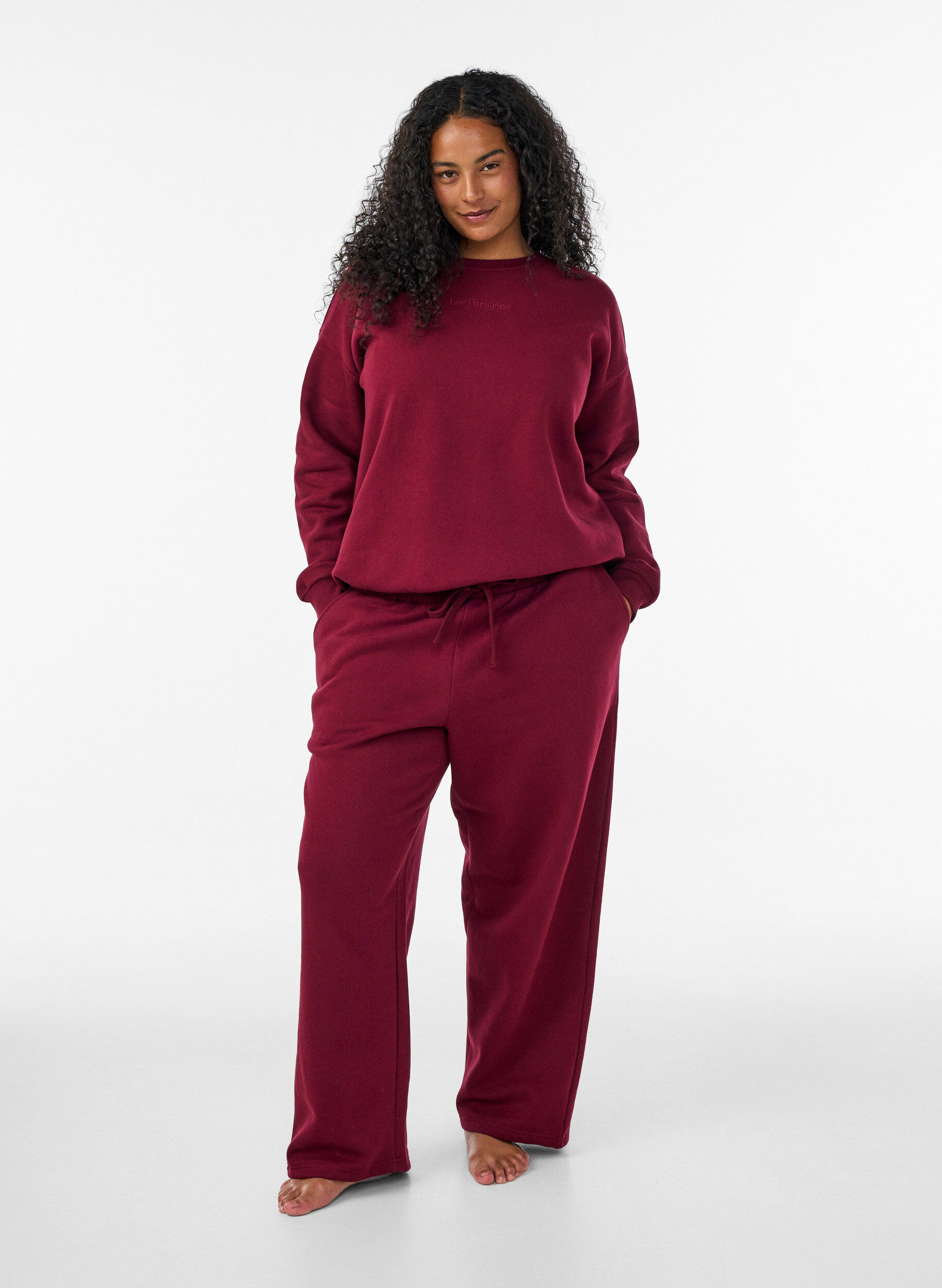 ZizziPantalon de jogging avec poches, Bordeaux, Model image number 0