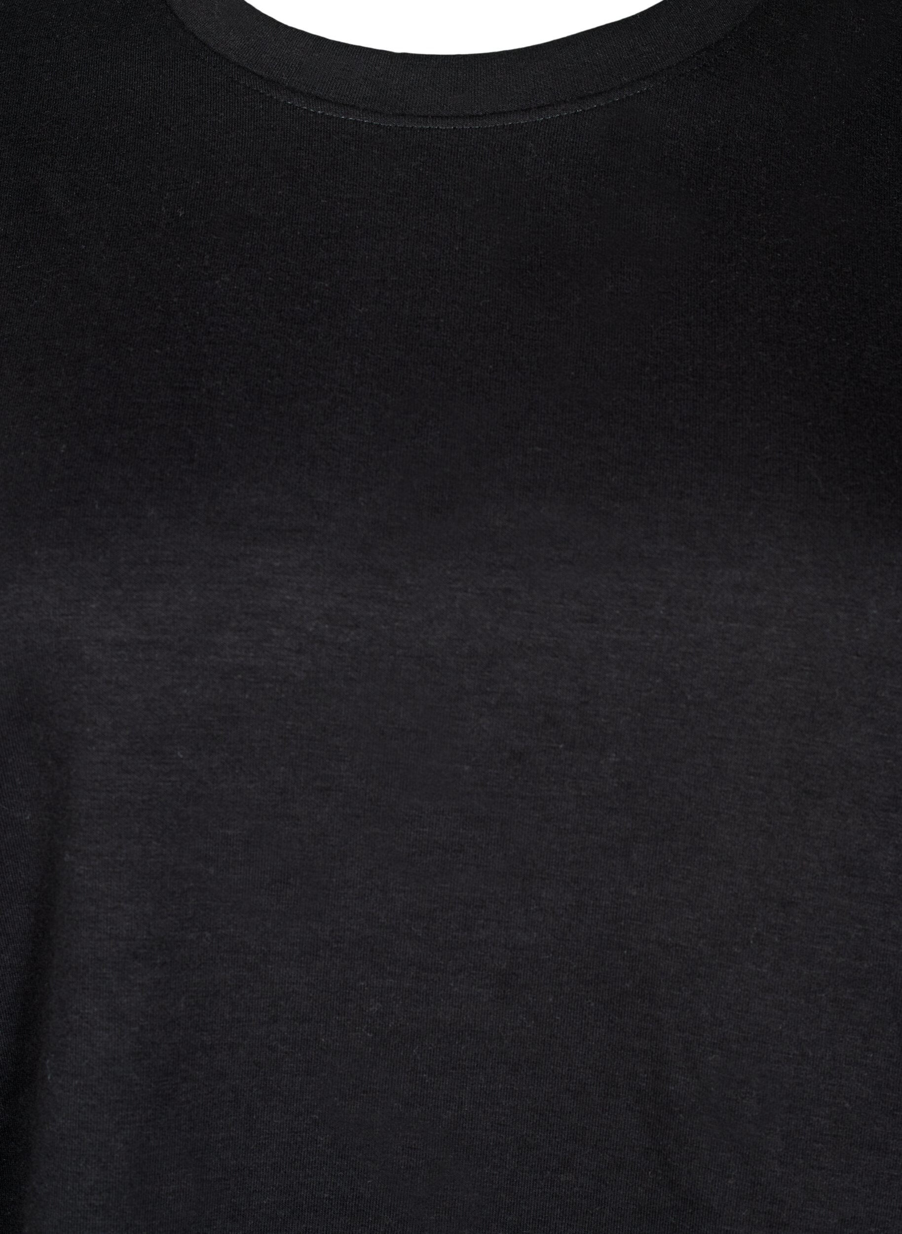 ZizziSweat-shirt &agrave; col ras du cou, Noir, Packshot image number 2