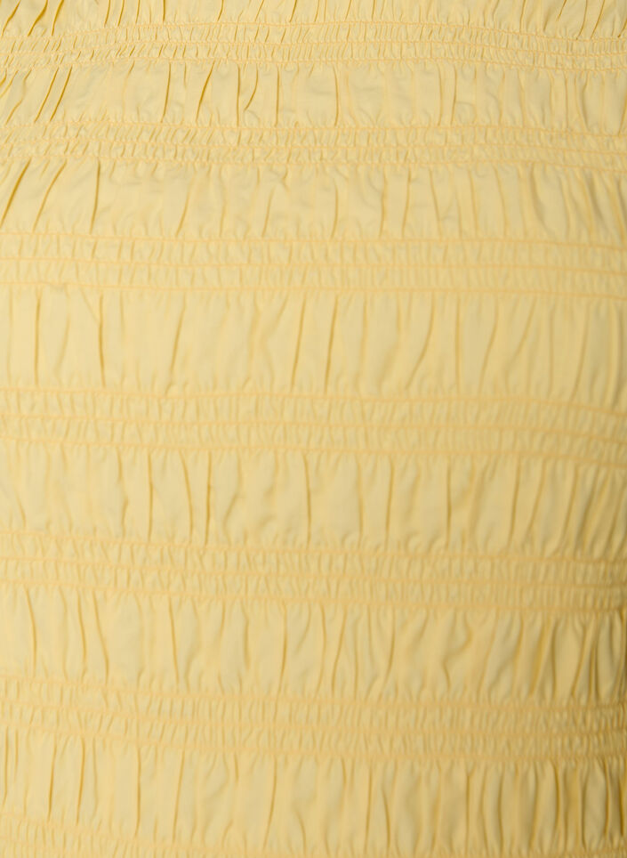 Blouse smock&eacute;e avec ourlet &agrave; volants et col bateau, Jaune clair, Packshot image number 2