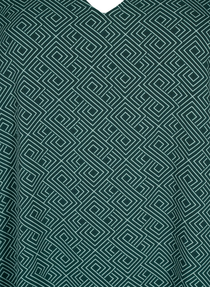 Robe &agrave; col en V avec imprim&eacute;, Scarab Graphic AOP, Packshot image number 2