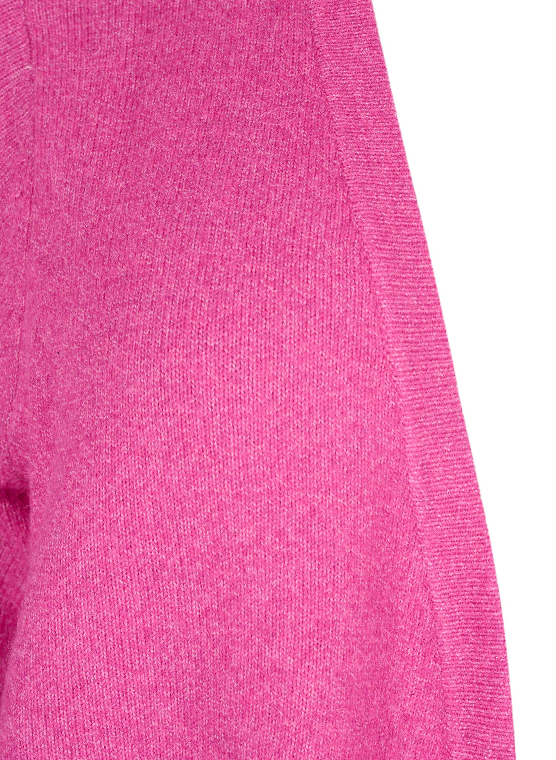 Zizzi Cardigan en tricot c&ocirc;tel&eacute; avec poches, Rose, Packshot image number 2