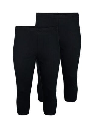 FLASH - Lot de 2 leggings 3/4, Black/Black, Packshot image number 0