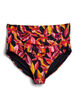 Culotte de bikini imprim&eacute;e et taille haute, Rouge, Packshot image number 0