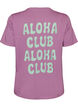 T-shirt en coton biologique avec impression au dos, Rose, Packshot image number 1