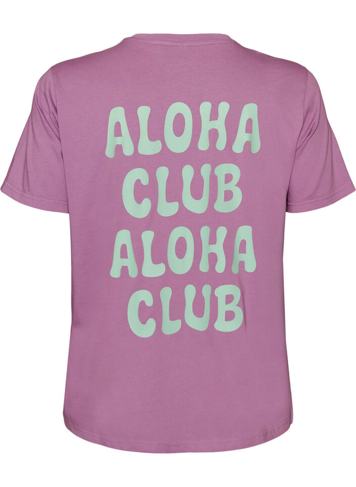 T-shirt en coton biologique avec impression au dos, Rose, Packshot image number 1