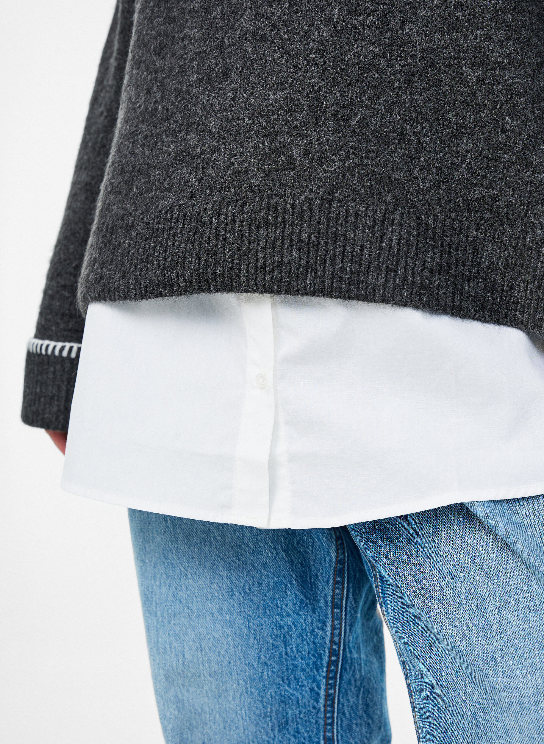 Zizzi Extension de chemise en 100% coton, Blanc, Model image number 3