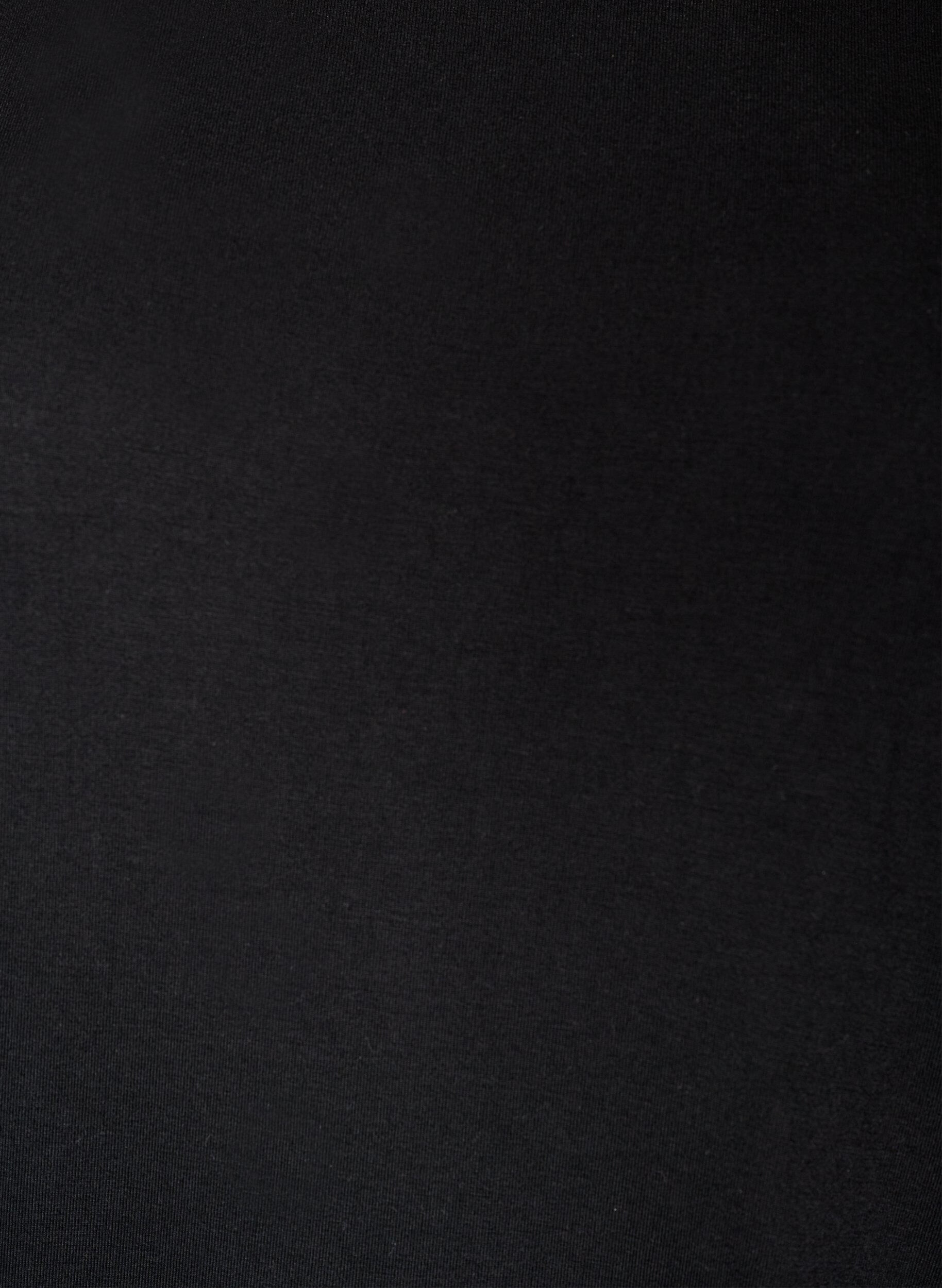 ZizziBlouse en jersey avec des manches ballon au coude, Noir, Packshot image number 2