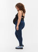 Pantalon de grossesse en coton mélangé, Bleu, Model image number 1