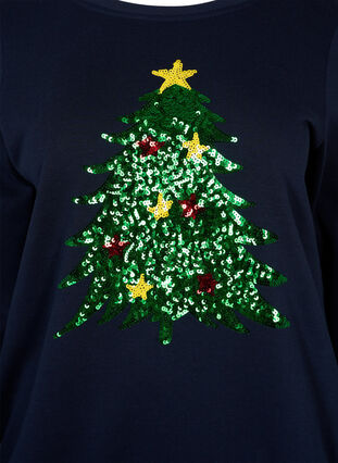 Sweat-shirt de Noël, Night Sky Tree, Packshot image number 2