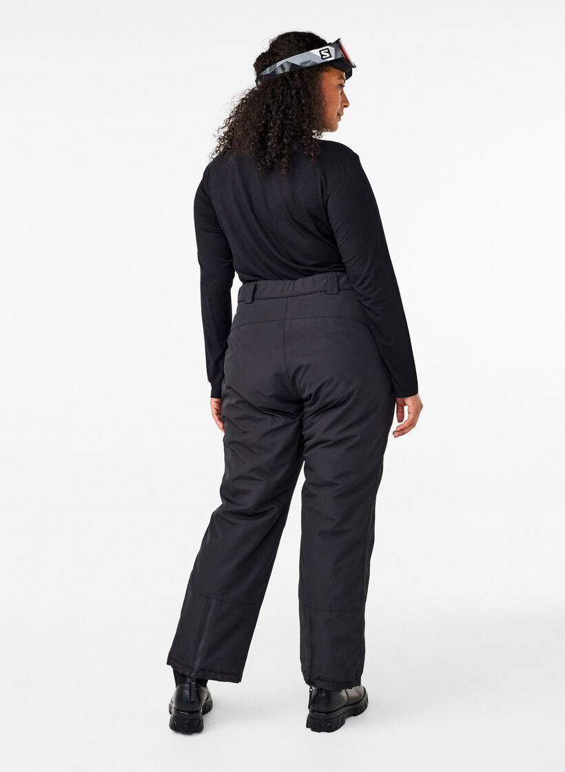 Pantalon de ski avec poches et taille ajustable, Noir, Model image number 1