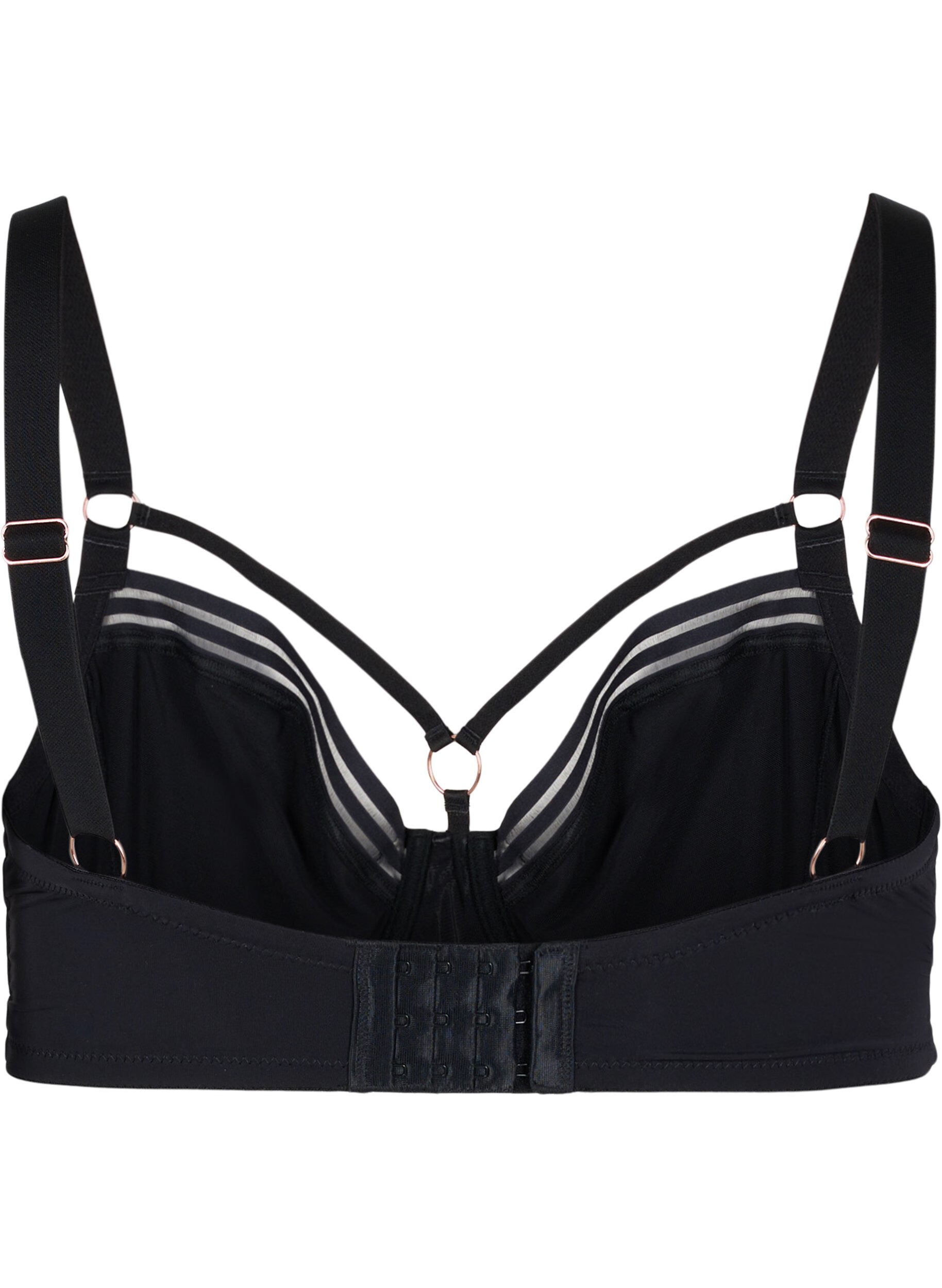 Zizzi Soutien-gorge &agrave; armatures avec string, Black, Packshot image number 1