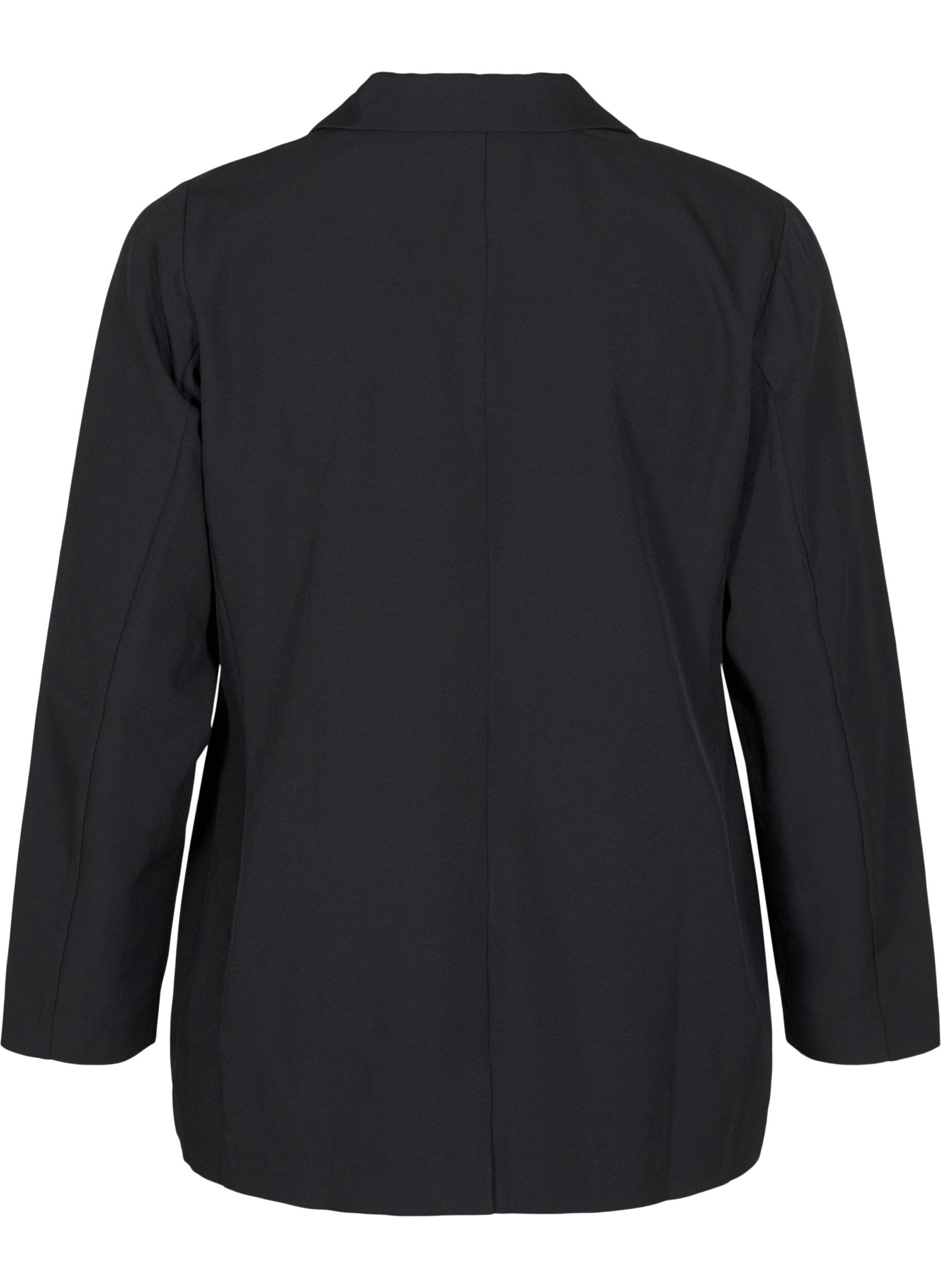 Zizzi FLASH - Blazer avec des poches et une fente, Noir, Packshot image number 1