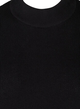 Poncho en tricot à manches courtes, Black, Packshot image number 2