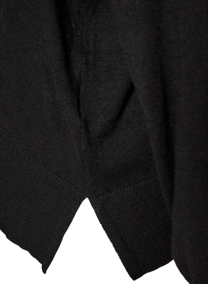 Pull &agrave; col roul&eacute; &agrave; coupe ample, Noir, Packshot image number 3