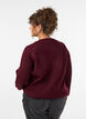 Pull avec broderie de perles, Bordeaux, Model image number 2