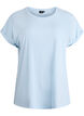 T-shirt &agrave; manches courtes en coton m&eacute;lang&eacute;, Bleu Clair, Packshot image number 0