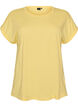 T-shirt &agrave; manches courtes en coton m&eacute;lang&eacute;, Jaune clair, Packshot image number 0