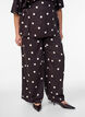 Pantalon en viscose &agrave; pois et &agrave; coupe ample, Marron, Model image number 3