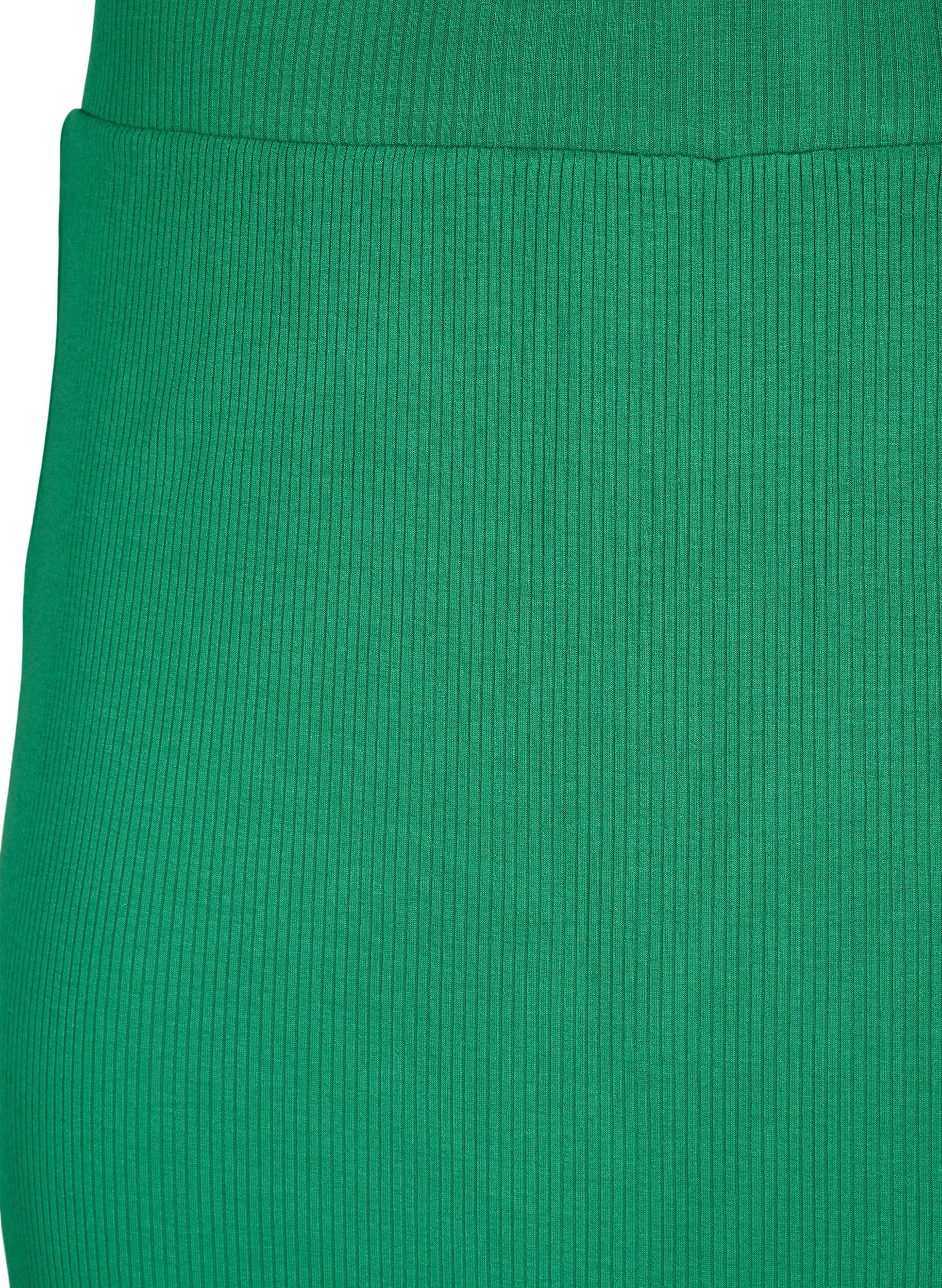 Zizzi Jupe midi ajust&eacute;e en viscose, Vert, Packshot image number 2