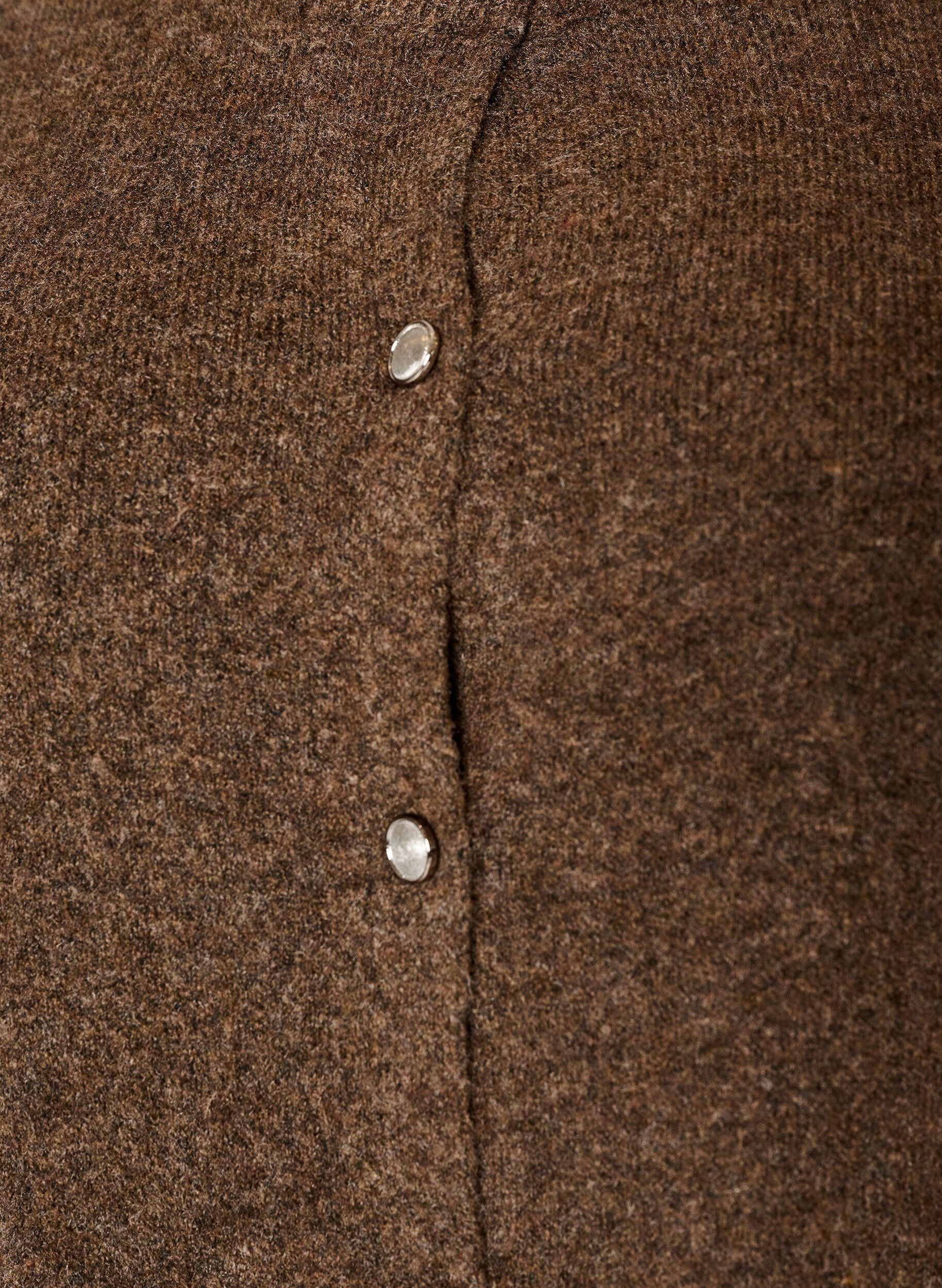 ZizziCardigan en maille avec manches courtes, Marron, Packshot image number 2