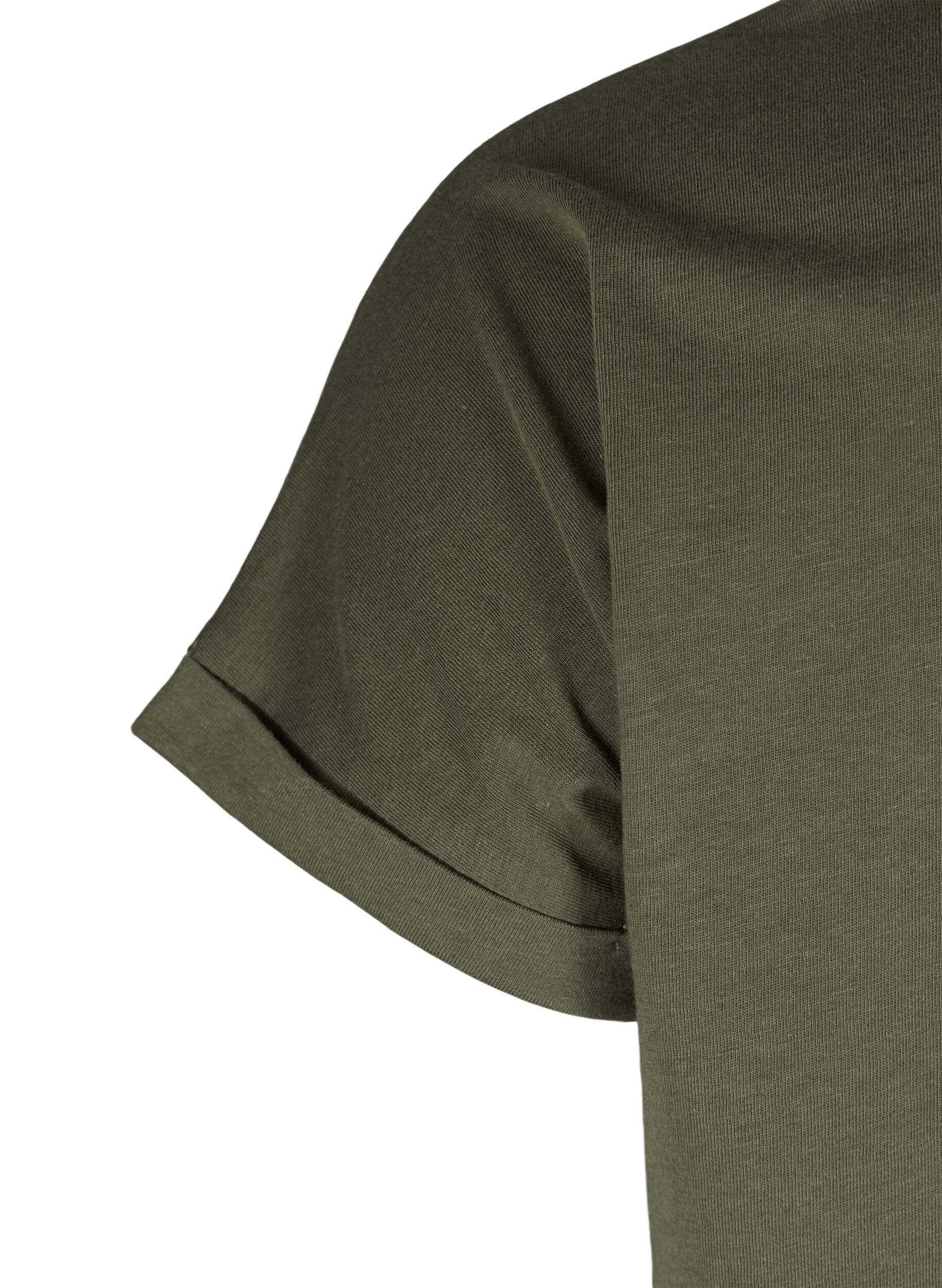 Zizzi T-shirt en m&eacute;lange coton, Ivy Green, Packshot image number 3