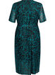 Robe midi enveloppante imprimée, Black Green AOP, Packshot image number 1