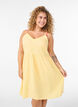 Robe de plage en coton avec des bretelles fines, Jaune clair, Model image number 0