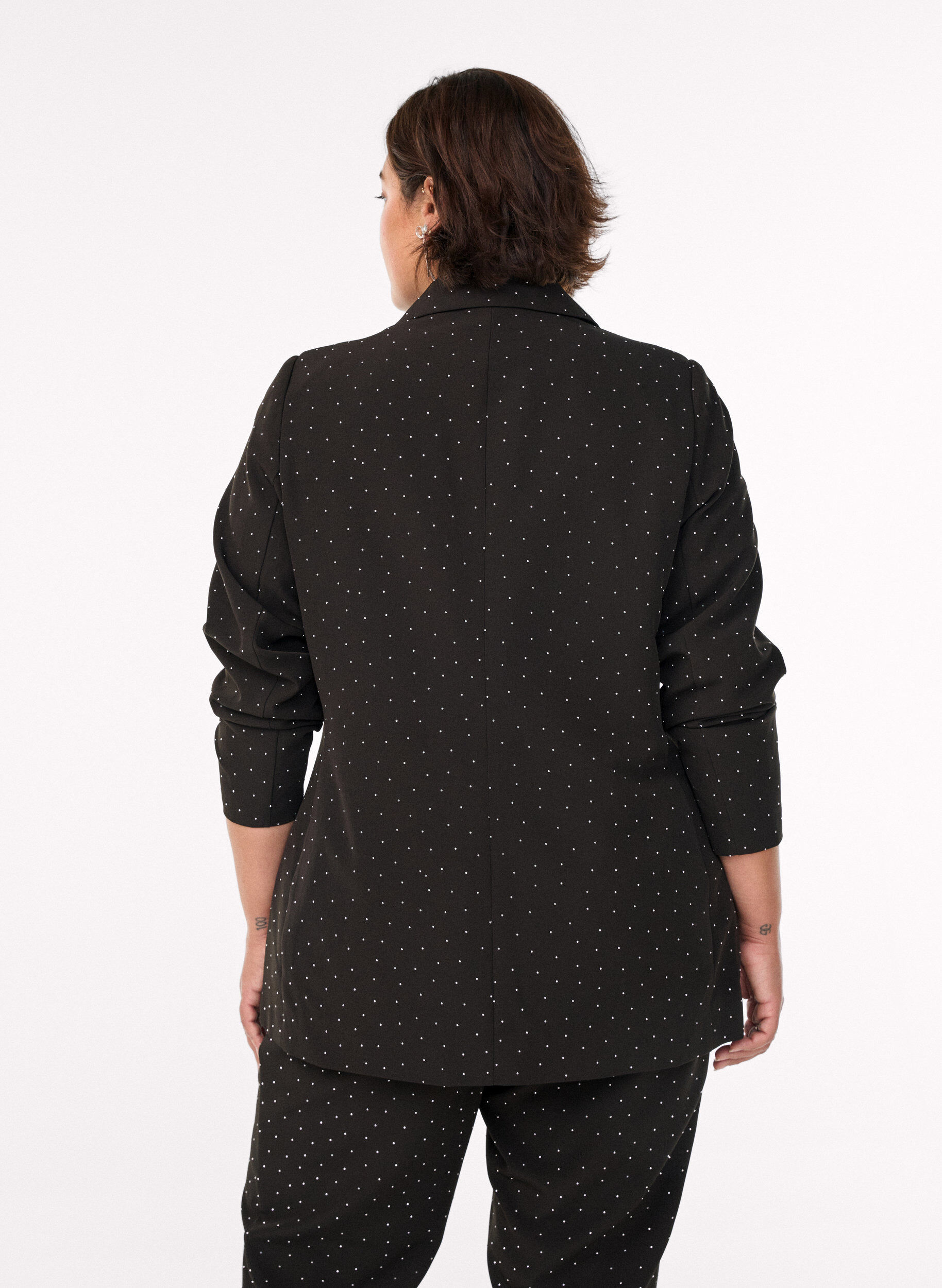Zizzi Blazer avec strass, Noir, Model image number 2
