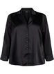 Chemise de nuit en satin, Black, Packshot image number 0