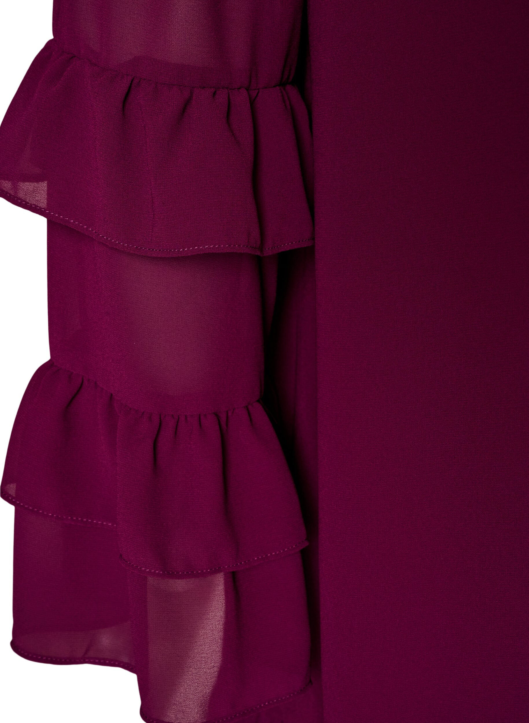 ZizziRobe courte avec manches transparentes &agrave; volants, Violet, Packshot image number 3