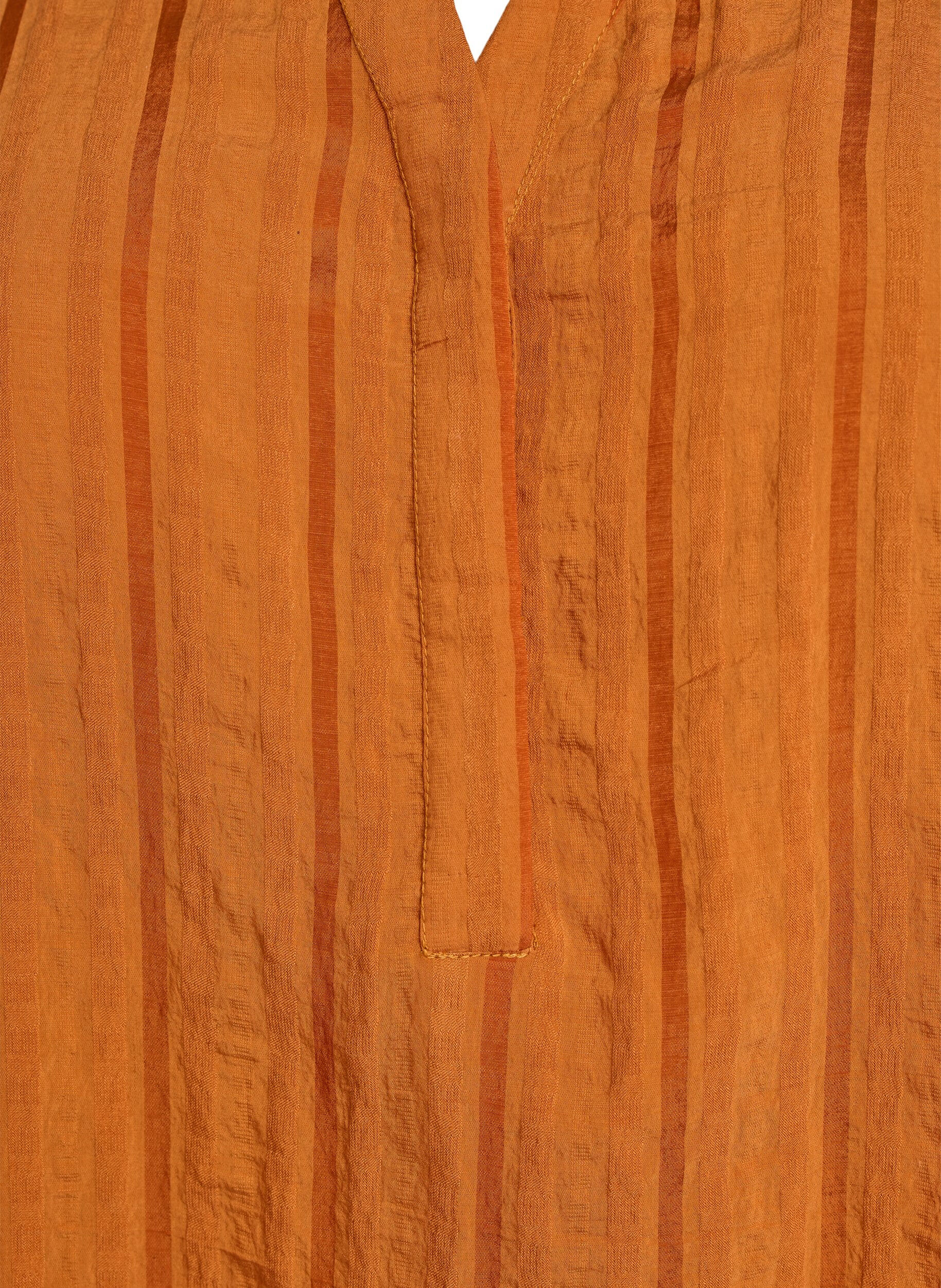 Zizzi Blouse &agrave; rayures verticales, Orange, Packshot image number 2