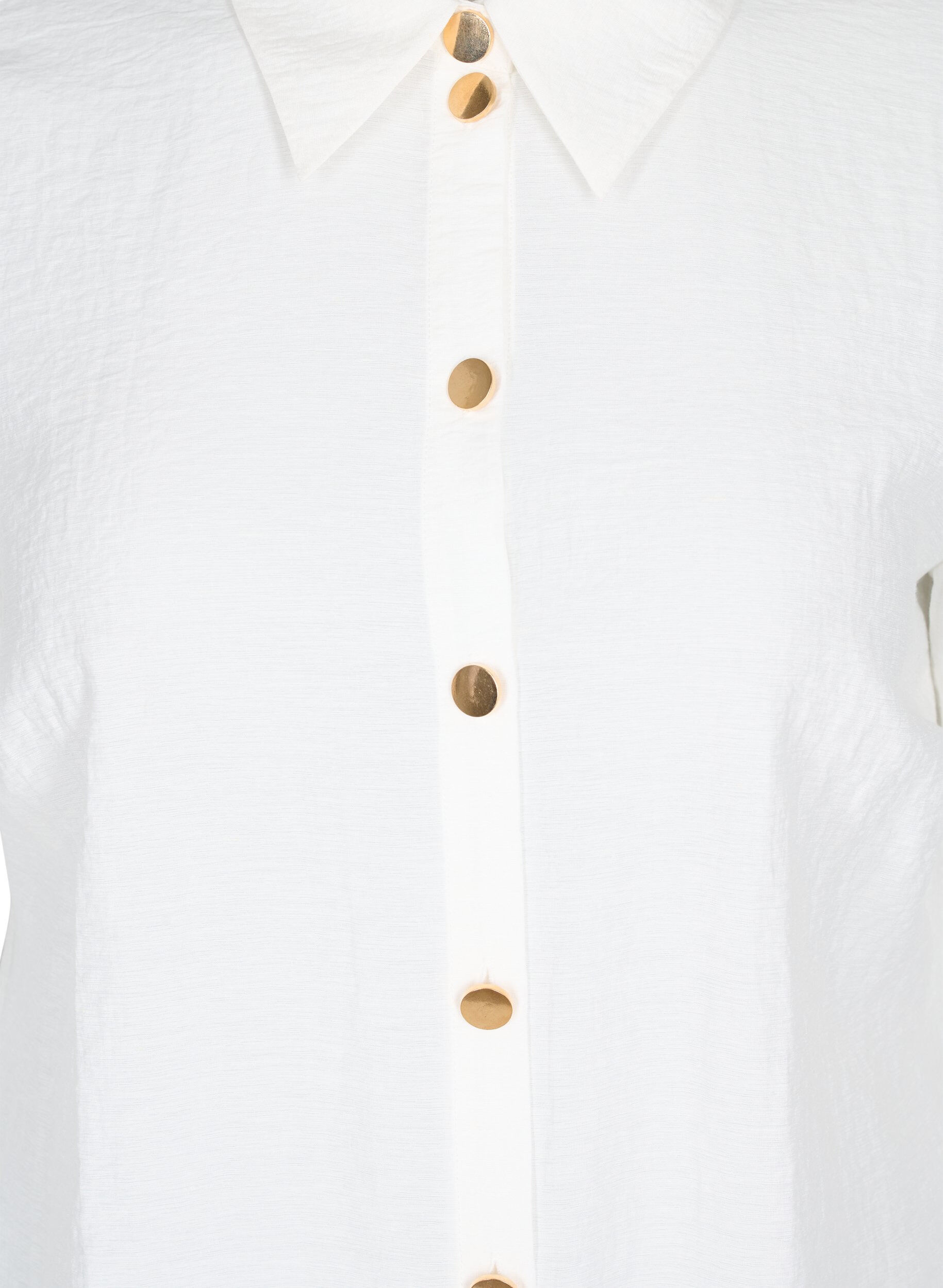Zizzi Chemise longue &agrave; manches 3/4, Bright White, Packshot image number 2