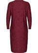 Robe midi &agrave; texture ondul&eacute;e et manches longues, Bordeaux, Packshot image number 1