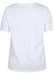 T-shirt basique &agrave; manches courtes et col en V, Blanc, Packshot image number 1