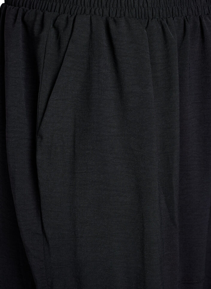 Pantalon harem avec poches cargo et taille élastiquée, Noir, Packshot image number 2