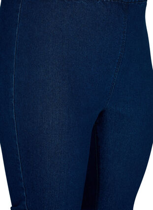 FLASH - Pantalon capri en denim à taille haute et coupe ajustée, Blue denim, Packshot image number 2