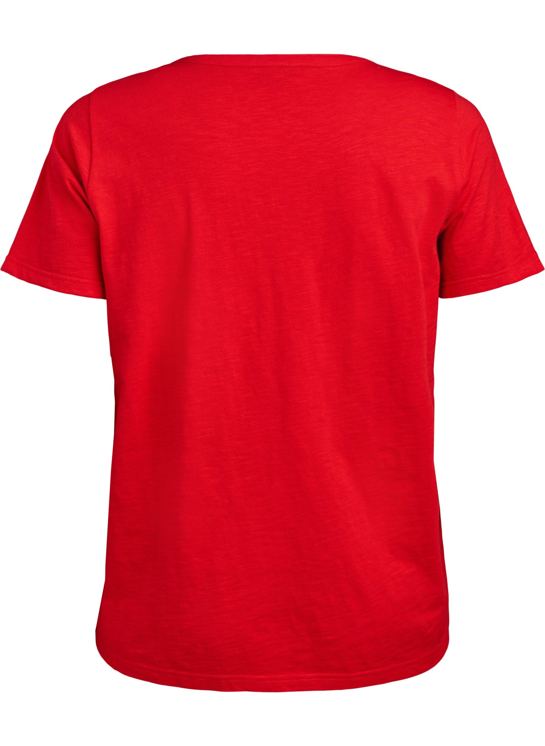 Zizzi FLASH - T-shirt dot&eacute; de boutons, Rouge, Packshot image number 1