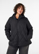 Veste l&eacute;g&egrave;rement matelass&eacute;e en losange, Noir, Model image number 0