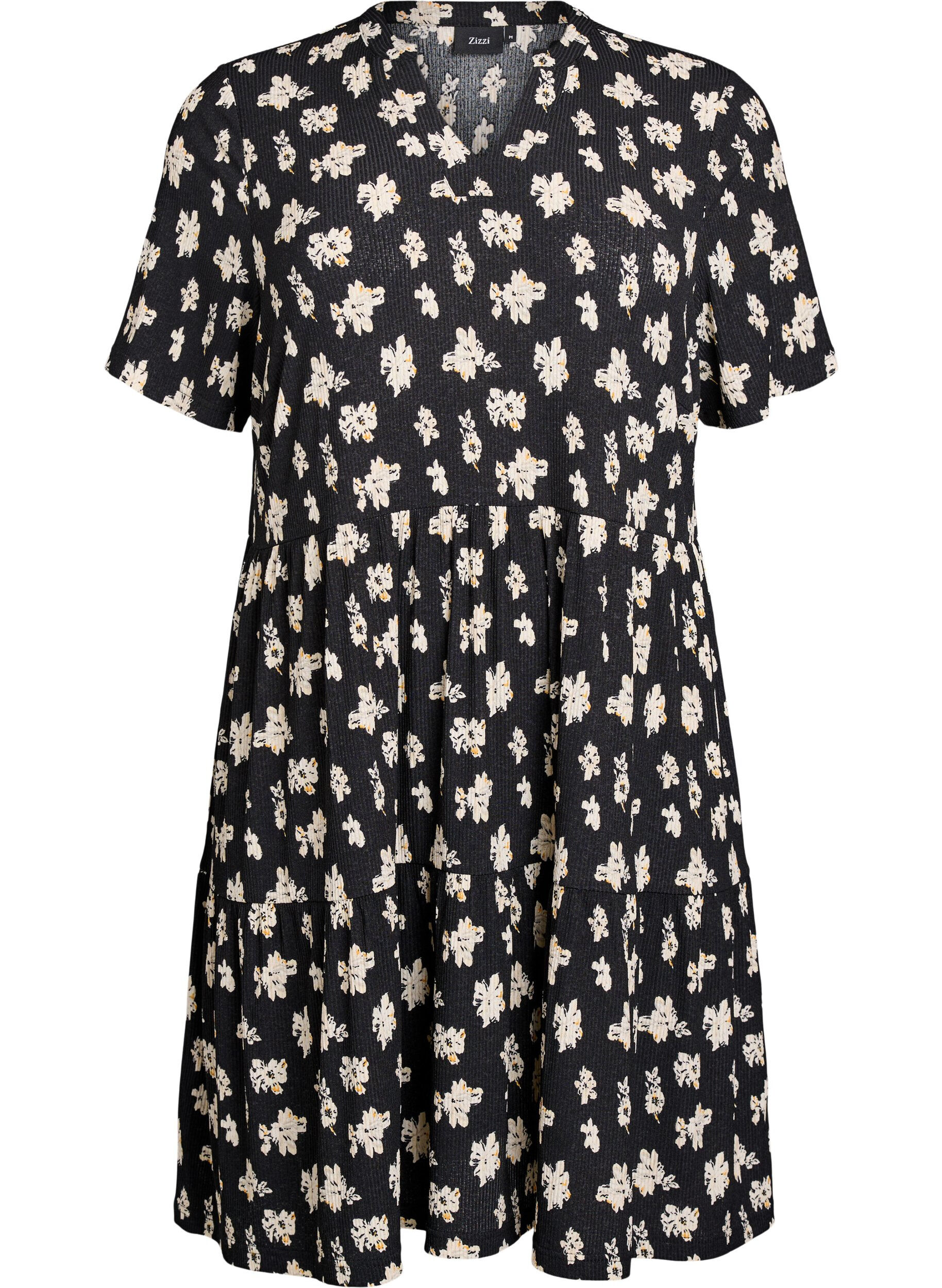 ZizziRobe &agrave; motifs avec empi&egrave;cements, Noir, Packshot image number 0