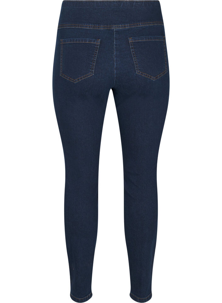 Jegging extensible taille haute, Dark Blue, Packshot image number 1