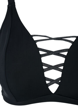 Haut de bikini avec détails en laçage, Black, Packshot image number 2
