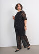 Pantalon droit en dentelle avec short int&eacute;rieur, Noir, Model image number 0