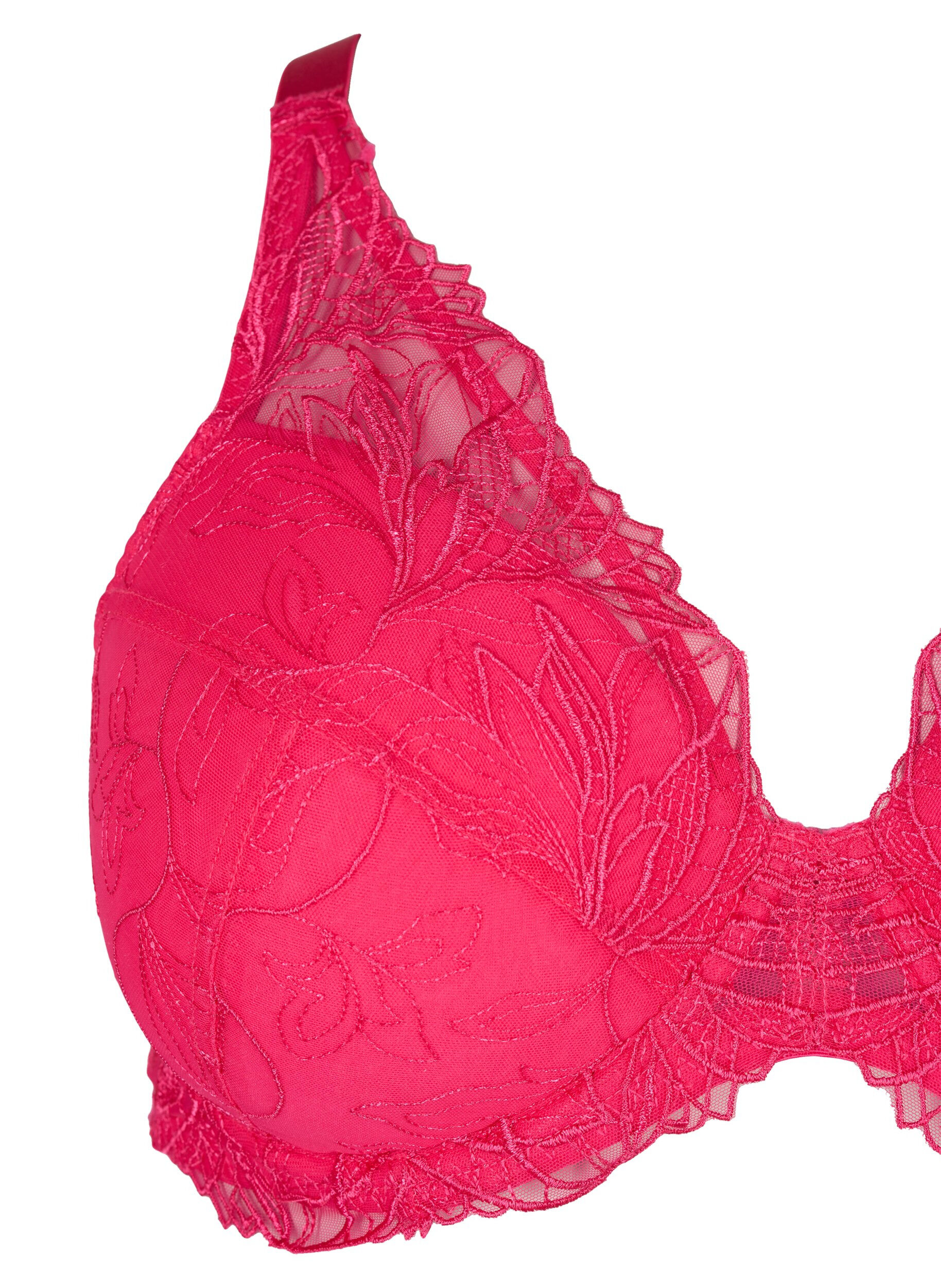 Zizzi Soutien-gorge en dentelle rembourr&eacute; avec armature, Rose, Packshot image number 2